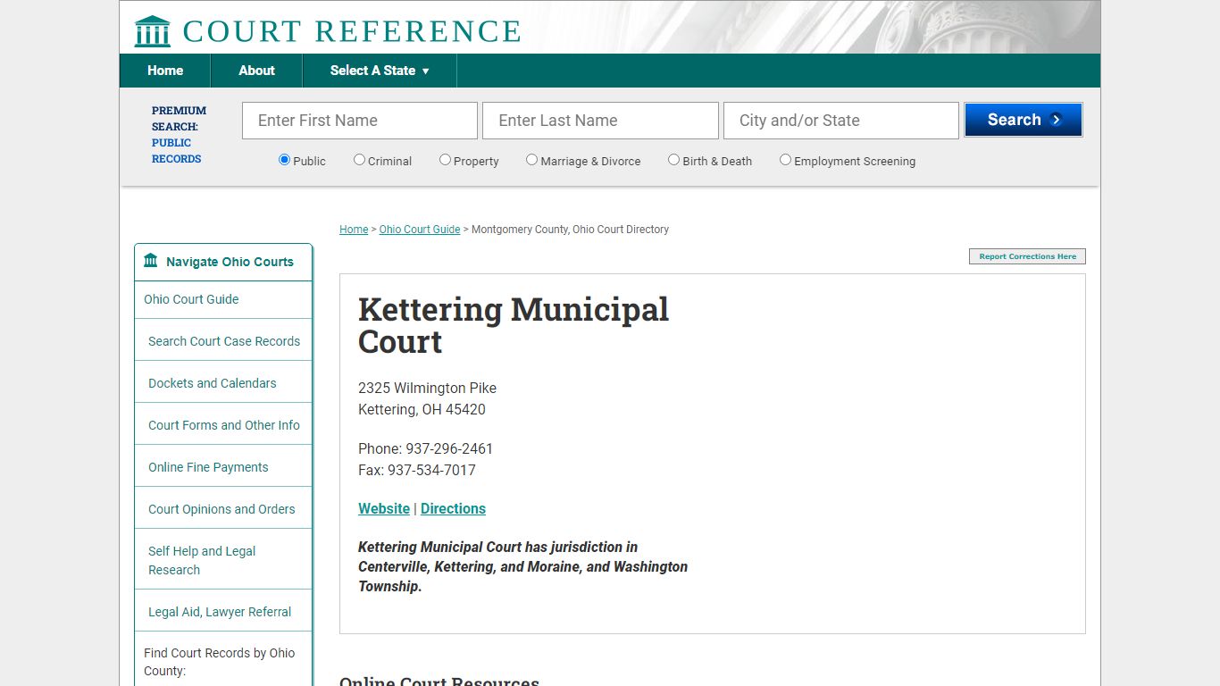 Kettering Municipal Court - Court Records Directory